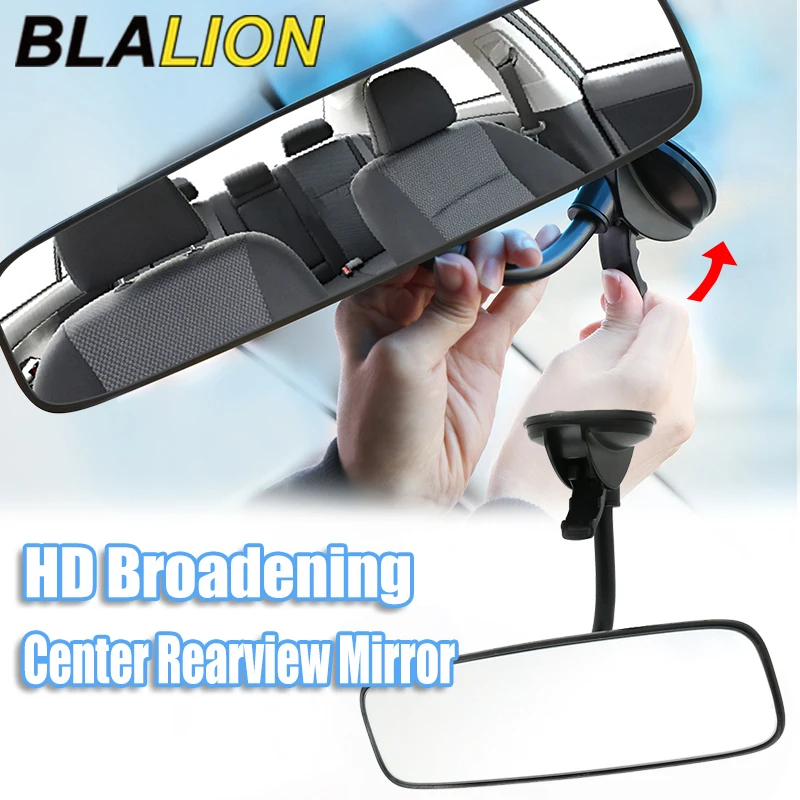 

BLALION широкоугольное зеркало заднего вида, внутреннее зеркало заднего вида 360° ° Вращающаяся регулируемая присоска HD-зеркало, автоаксессуары