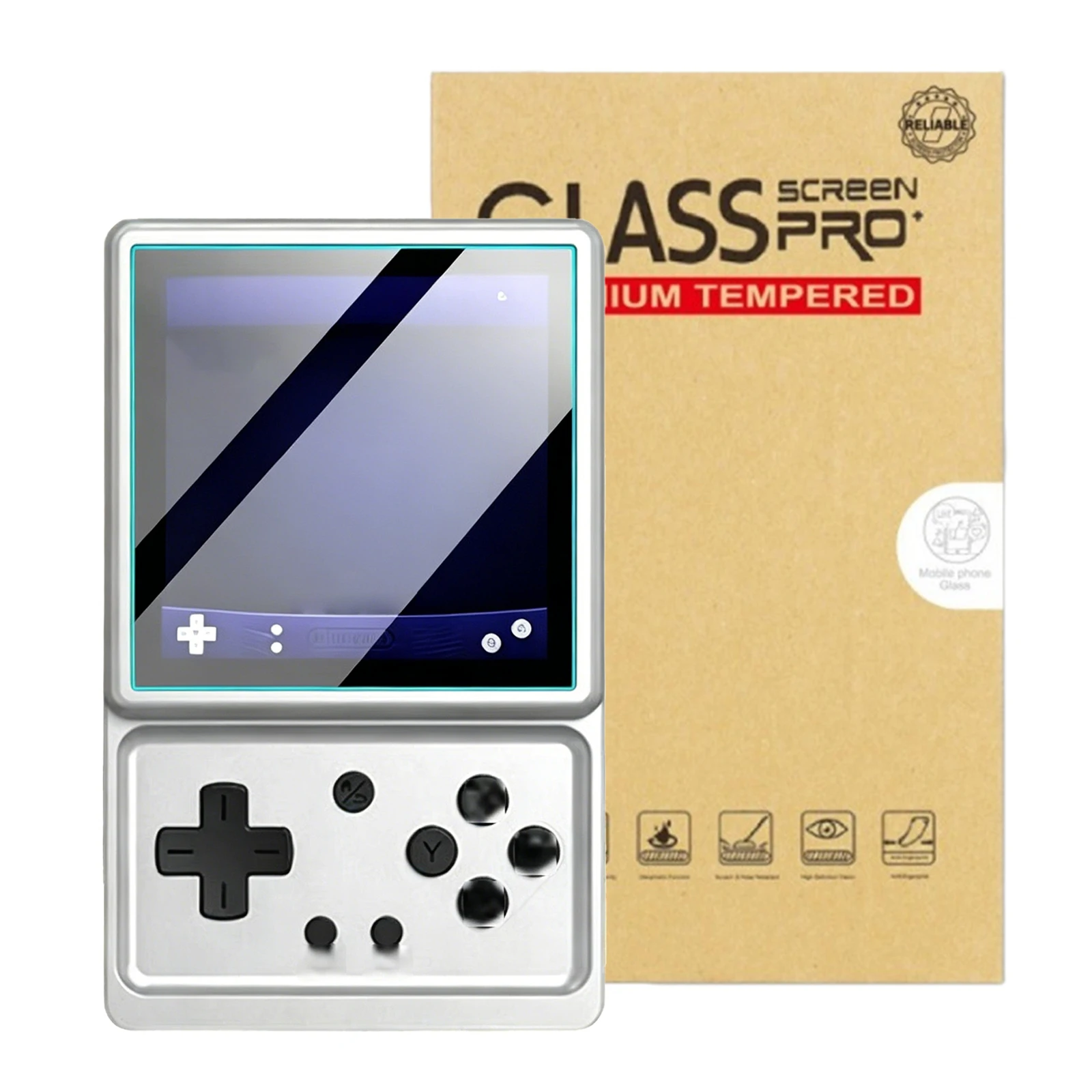 2 Pack Screen Protector for RG Rotate Handheld Game Console HD Clear Screen Guard HD Scratchproof Film High-Clarity