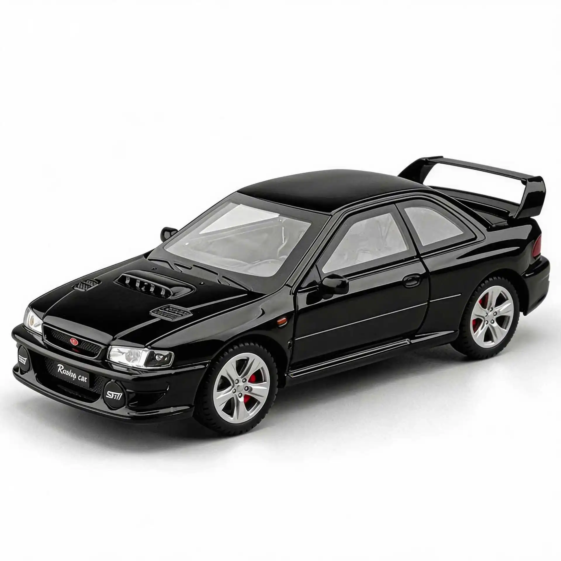 

1:24 STI Supercar Diecast Model Alloy Metal Car High Simulation Outdoor Collection Display Sound Light