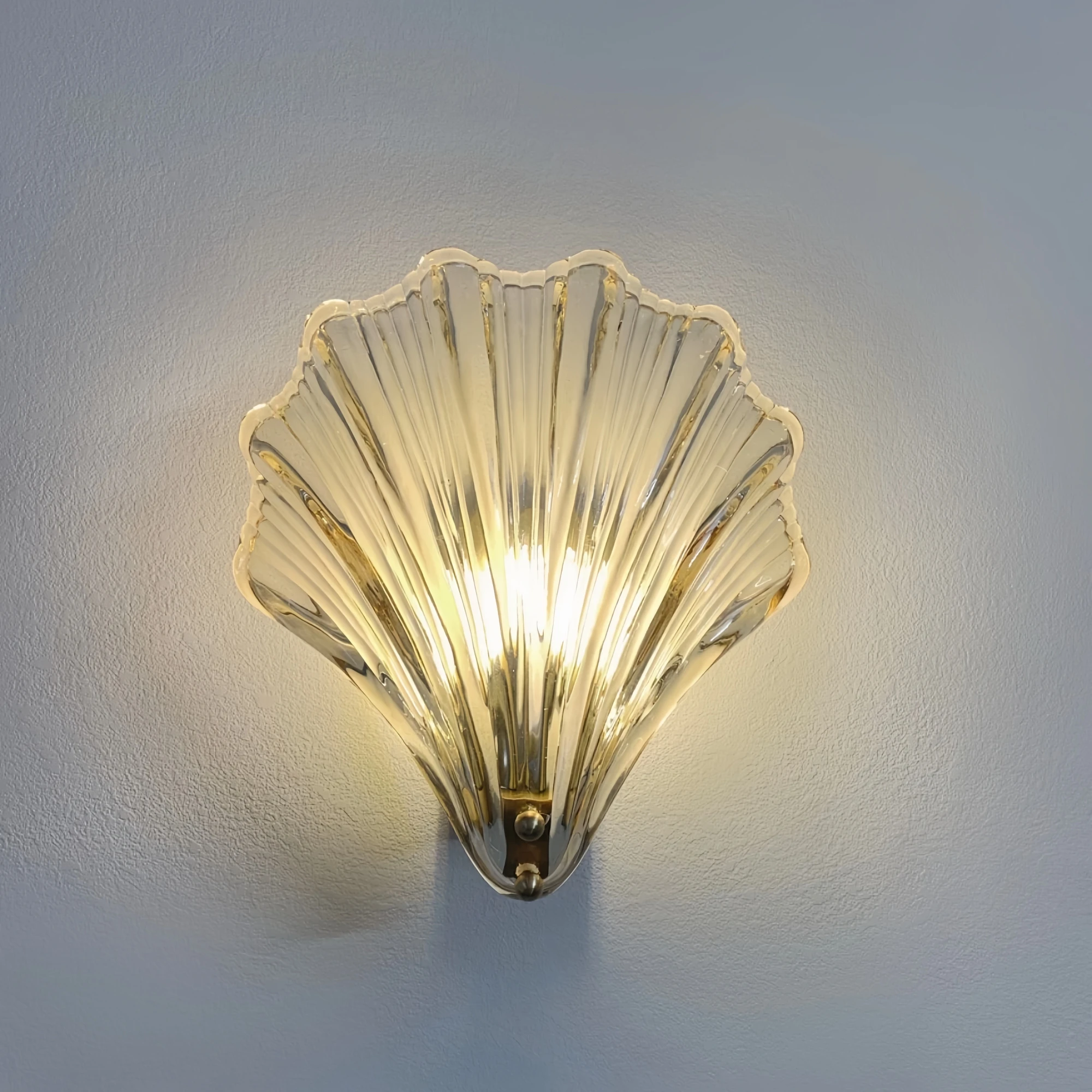 Nordic Crystal Wall Light Sea Shell Decor Aisle Light Golden Bedside Lamp Stair For Dining Room Kitchen Parlor Cafe Wall Lights