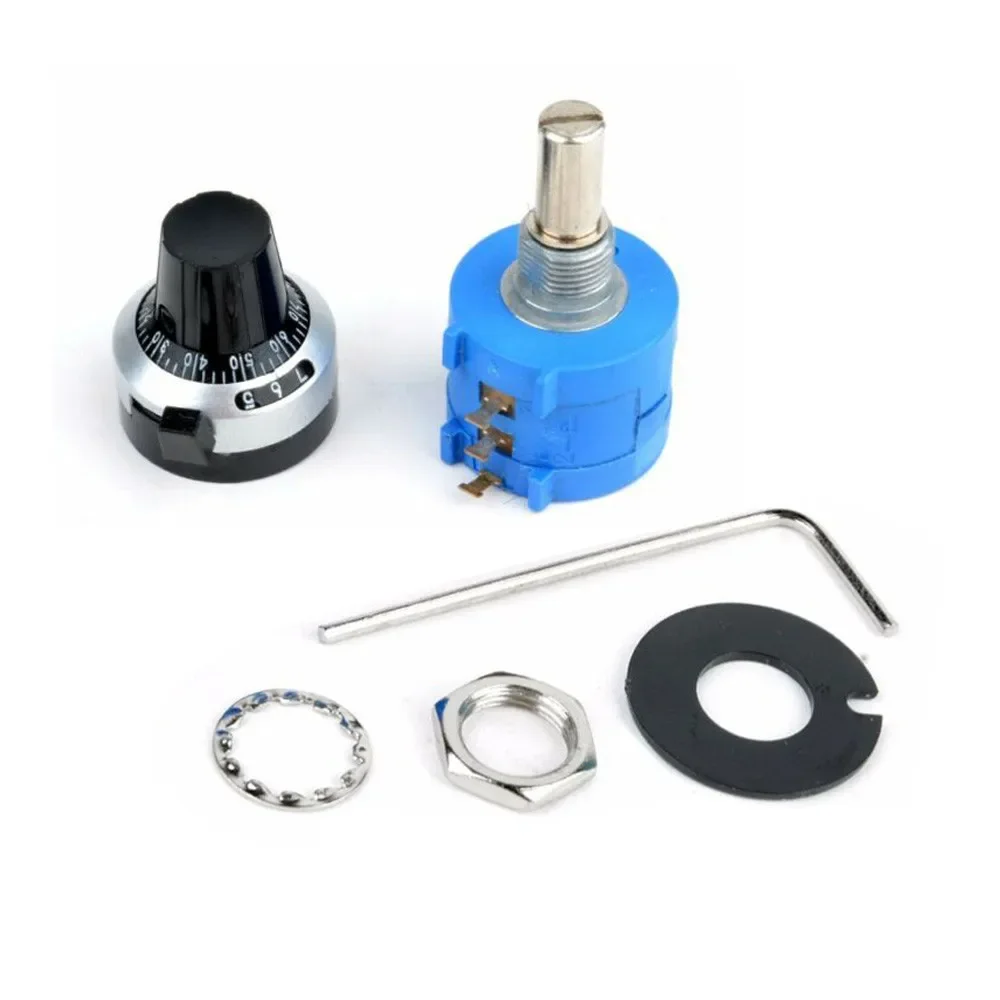 Counting Dial Rotary Knob Tool 10K Ohm 10 Turn Adjustable Potentiometer Wire Wound ±2~±10% Resistance Tolerance