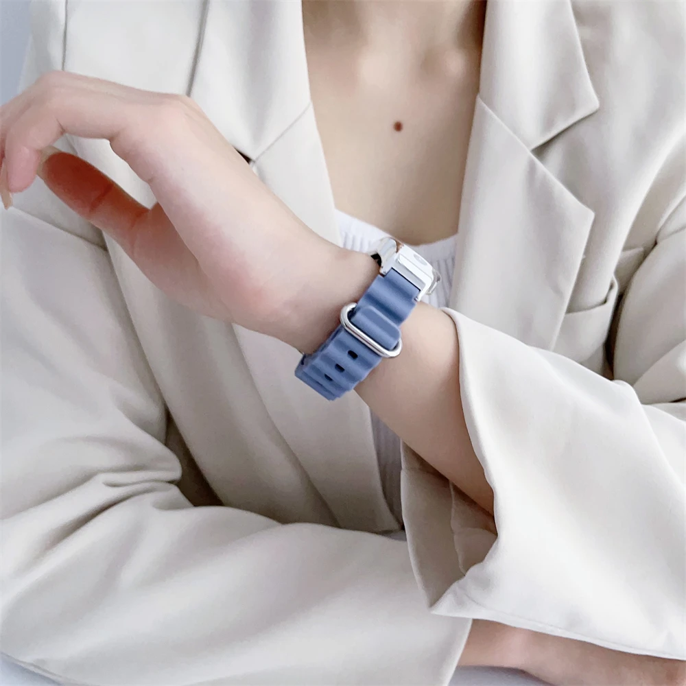 Ocean Band for Mi Band 7 6 strap Smartwatch Sport silicone bracelet Miband5 correa Replacement For Xiaomi Mi band 3 4 5 6 7