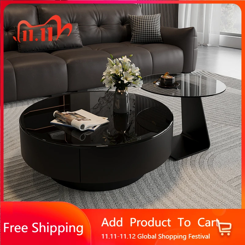 

Unique European Coffee Table Lounge Clear Decoration Large Size Aesthetic Side Table Standing Mesas Bajas Trendy Furniture