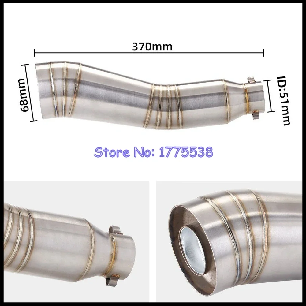 Modified Motorcycle Exhaust Muffler Tail Pipe Escape Moto for GSR750 TMAX530 ZX10R CB400 MT07 NC750 CBR1000 R1 MT03 X-ADV PCX150