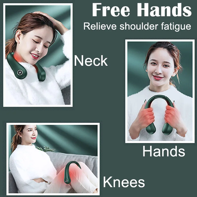 Подвесная Шейная зарядка usb Портативный цифровой дисплей мощность мобильного телефона два в одном нагревательный новый телефон