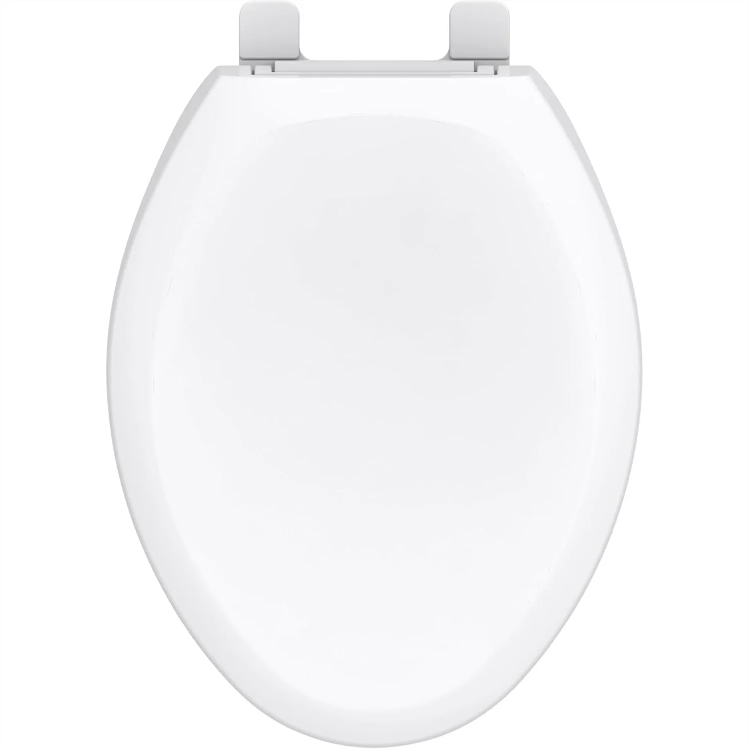 

Elongated Toilet Seat with Soft Close, No Slam, Quick & Easy Install, Heavy-Duty Plastic, Adjustable Fit, Durable &