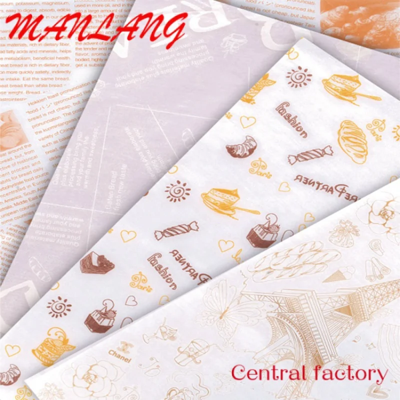 Custom  Hamburger Paper Wrapper  Customized Hamburger Restaurant Cake Grease Proof Hamburger Paper Fast food packaging