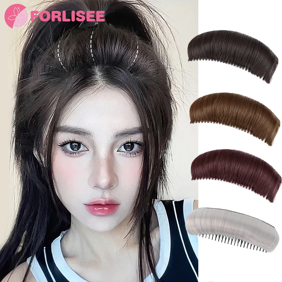 Synthetic Wig Cushion Stable Comfortable High Temperature Fiber Insert Comb Invisible Fluffy Hair Pad for Female Heightening