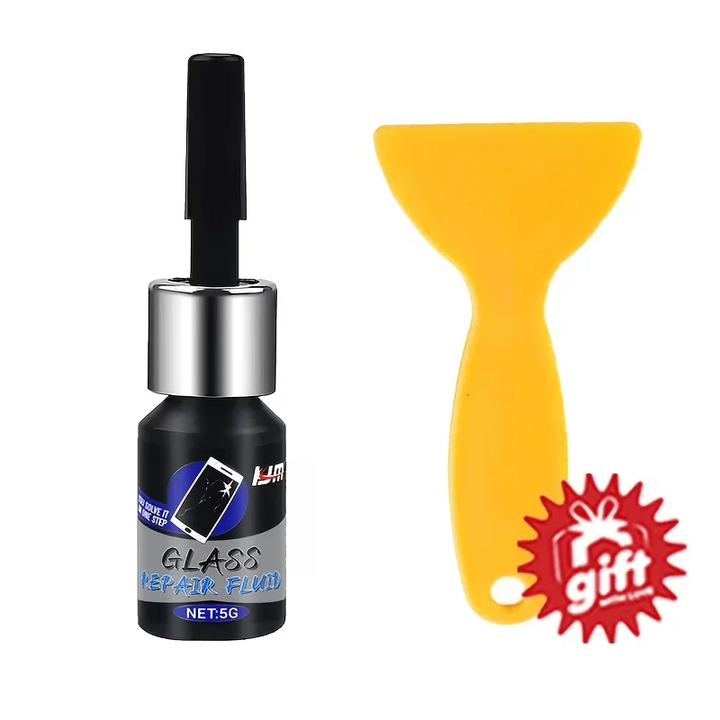KJM Windshield Crack Repair Fluid Universal Glass Resin for Car Windshield Phone Screen with Free Plastic Shovel Car Care Kit