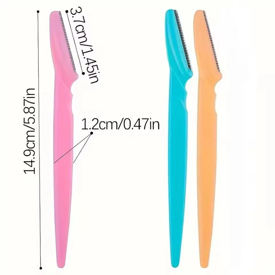 5/10/30/40pcsbrow Razor and Face Razor for Women And Men, Eyebrow Hair Trimmer And Shaver with Protective Cover,Safe view 6