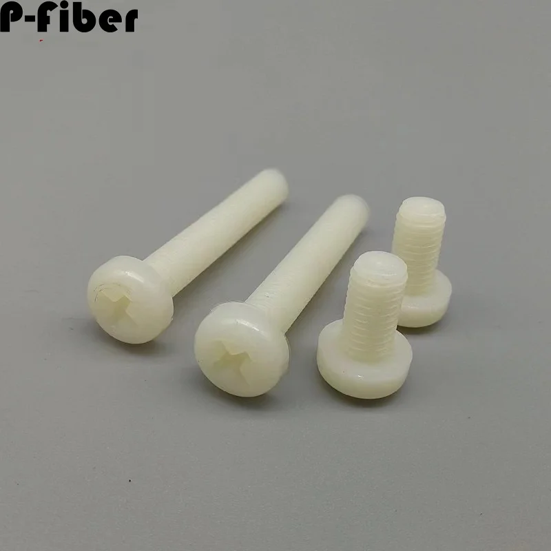 200pcs M6 * 8/10/15/20/25/30/35/40/50 round head cross shaped nylon screw bolt plastic insulated screw