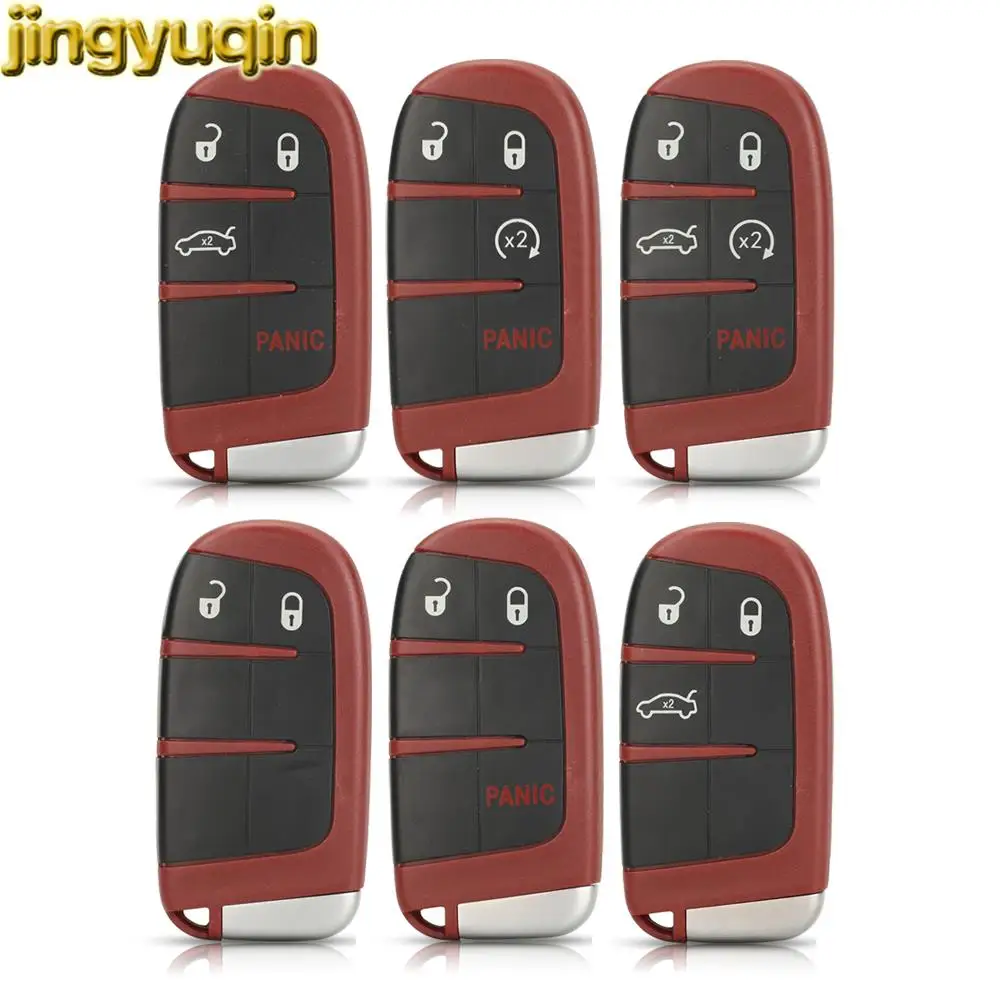 Jingyuqin Smart Car Key Fob Shell For Dodge Charger SRT Hellcat Redeye Widebody 2019 2020 2021 2022 Challenger SRT Hellcat