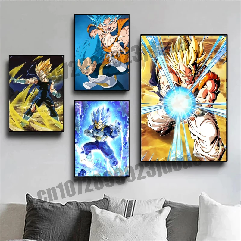 

Anime Dragon Ball Goku Vegeta Travel Photography Studio Background Wall Party Gift Decoration Frameless Poster Canvas Painting
