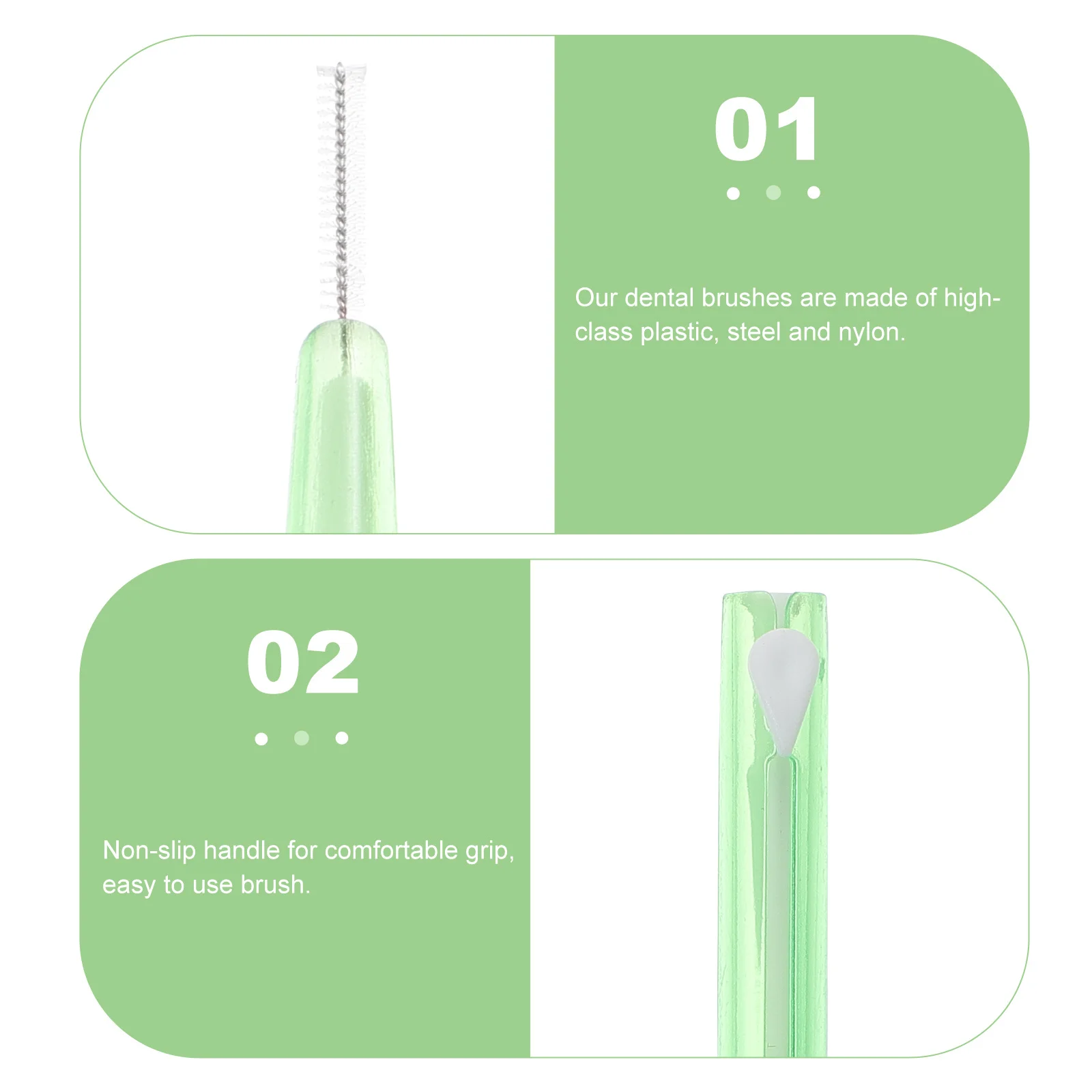 

60Pcs Teeth Interdental Brush Premium Portable Oral Care Tool for Tartar Removal and Food Particle Cleaning Sturdy Convenient