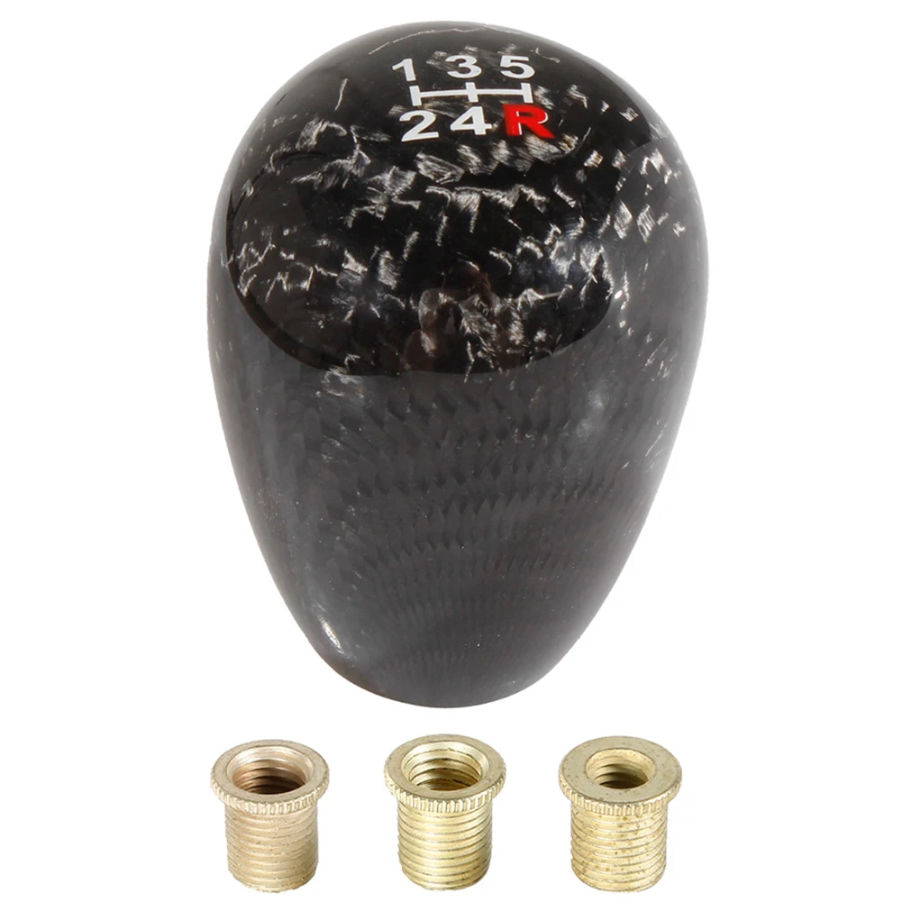 

Carbon Fibre Black 5 6 Speed Gear Shift Manual Gear Shift Knob Carbon Fiber OEM Compatible Automotive Interior Accessory