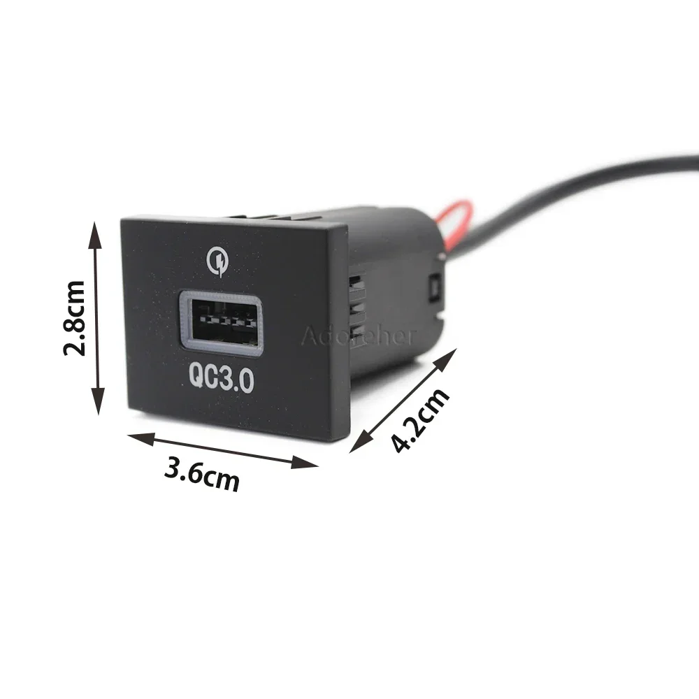 12V/24V Car Fast Charge Adapter USB QC3.0 Interface Socket Power Outlet Switch for Ford FOCUS 04-10 Electronics Accessories