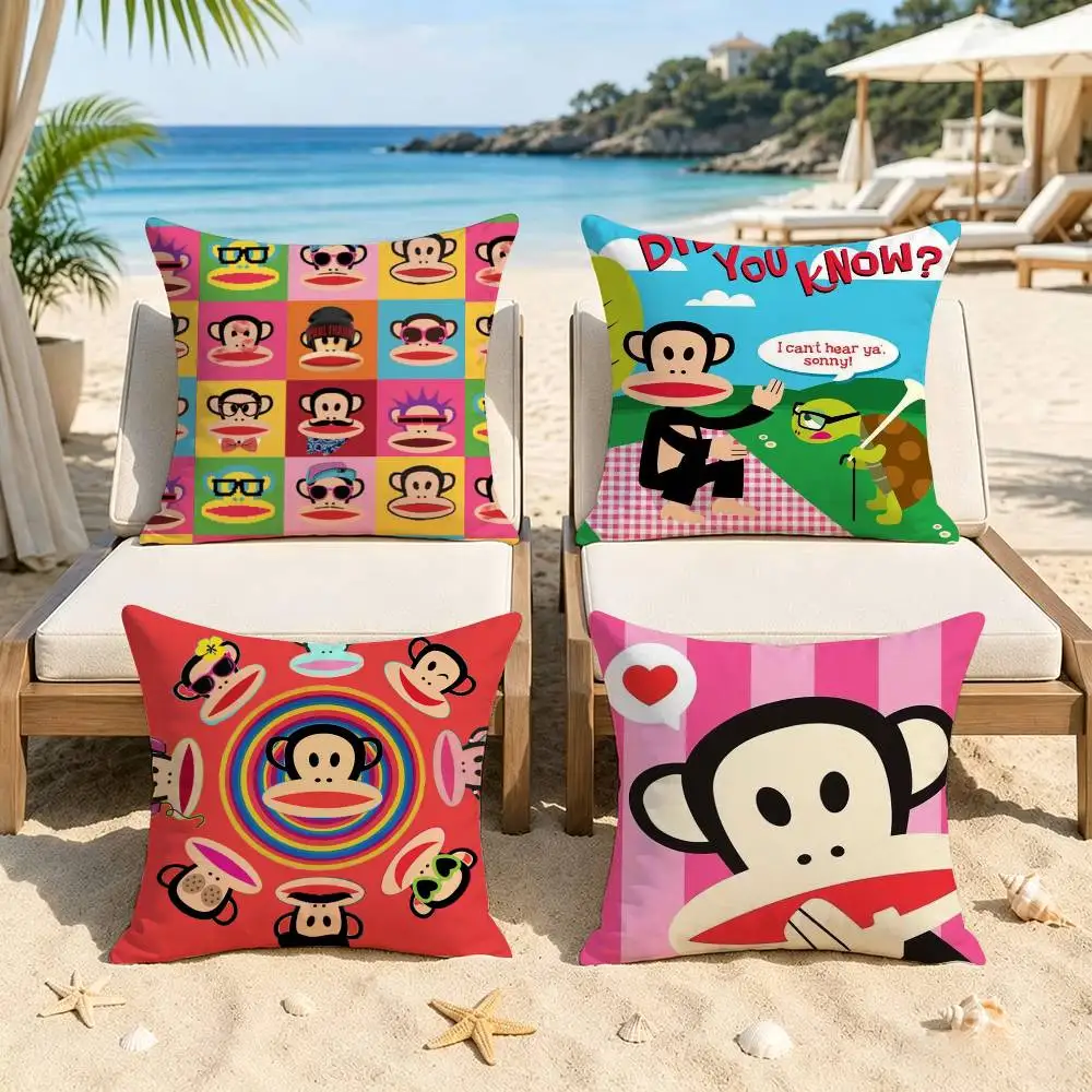 Cartoon P-Paul Frank Monkey   Personalized Pillow Cover Kids Bedroom Wild Party Decor Pillowcase kid Birthday shower Gift