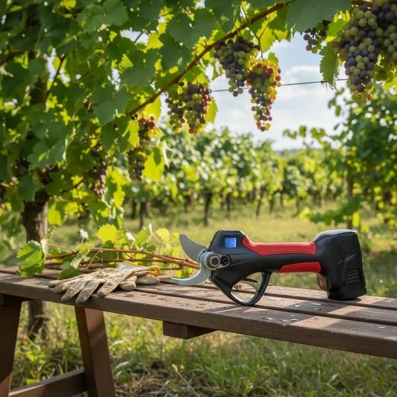 Electric Bypass Trimmer 16.8V 2.5A Alloy Steel Blade 3 Lithium Batteries 10-20mm Cutting Capacity Garden Pruning Shears