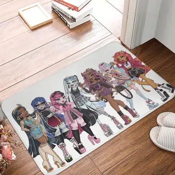 G3 몬스터 하이 인형 미끄럼 방지 카펫 도어 매트, 침실 주방 매트, 웰컴 플로어 러그 