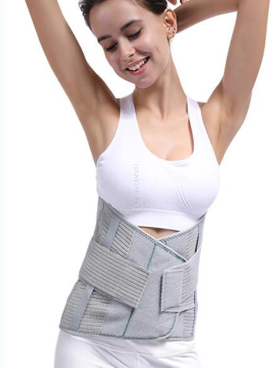 الطبية عالية الظهر هدفين حزام خصر العمود الفقري دعم الرجال النساء أحزمة تنفس قطني مشد العظام دعم الظهر #3