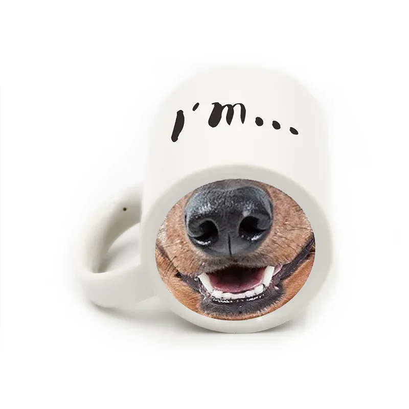 Pig Nose Mug Creative Spoof Funny Dog Nose Cup Ceramic Mug Water Bottle Office Tea Coffee Cup Stranger Things Gift NosePiggymug