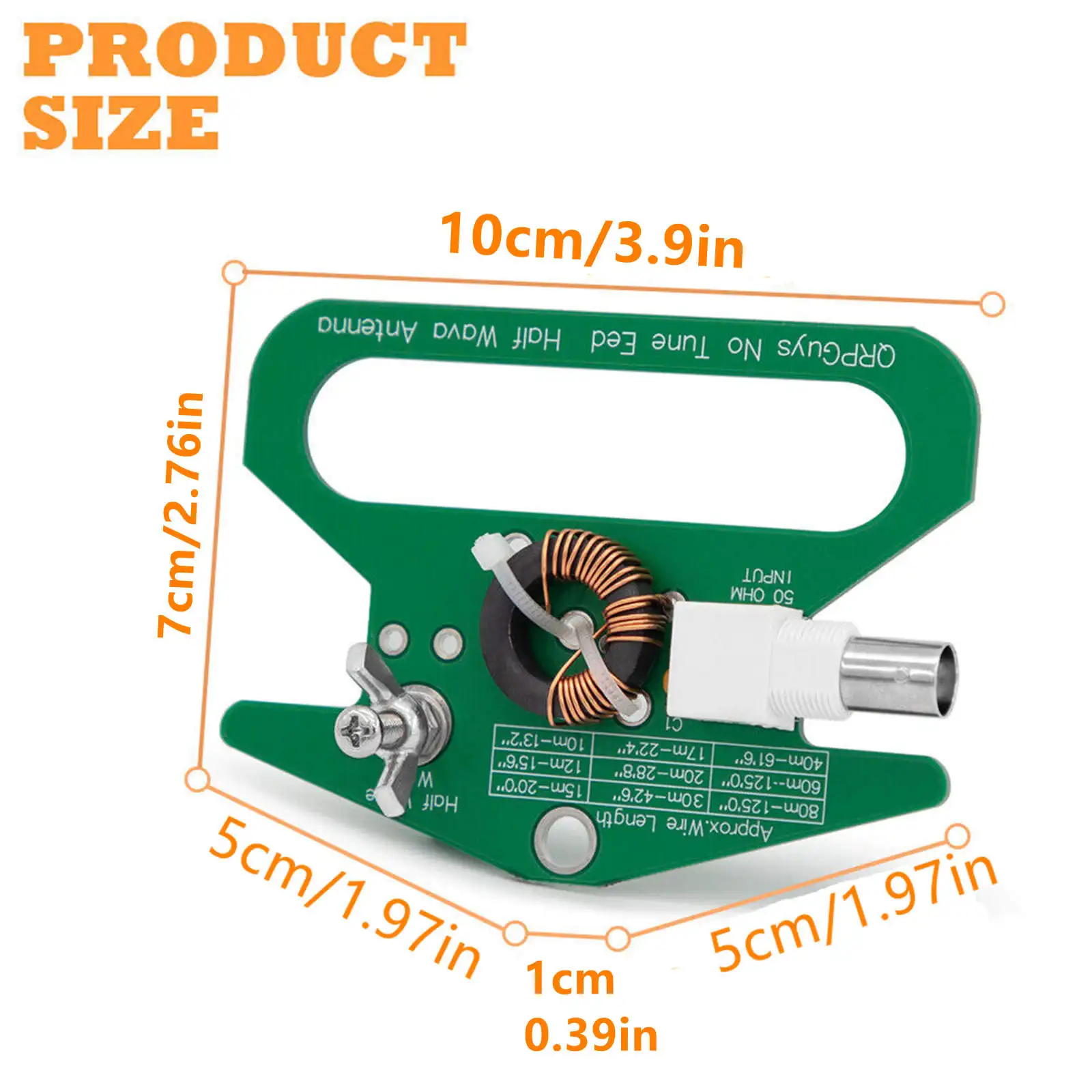Portable 50Ω ohms No Tune End Fed Half Wave Antenna Single-band 80m1-10m End-fed Half-wave Linear Antenna 10W Rated Antenna
