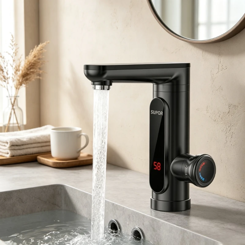 Stainless Steel  Instant Electric Hot Water Faucet for Sink, Fast Heating with Constant Temp, Instant Hot Water Outlet Durable