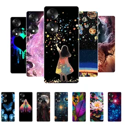 Case For Honor 70 Cover Honor 70 5G Case Silicone Soft Fashion Girl Flower Back Cover for Honor 70 FNE-NX9 Honor70 Phone Cases