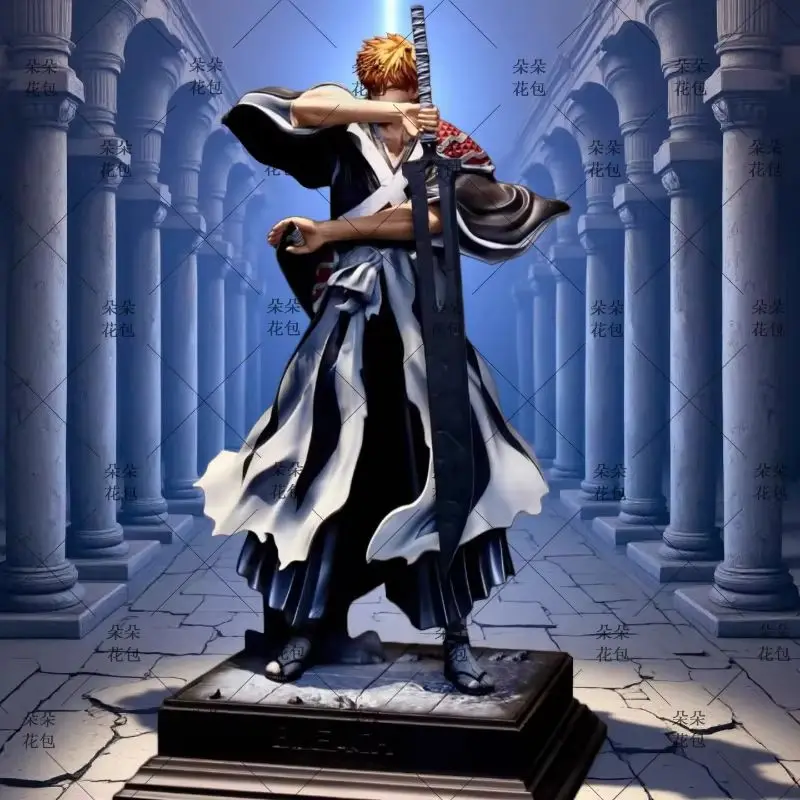 

Generic Bleach Ichigo Kurosaki Dual Swords Battle GK Collectible Figure Statue Anime Desktop Ornament For Anime Otaku Fans Gift