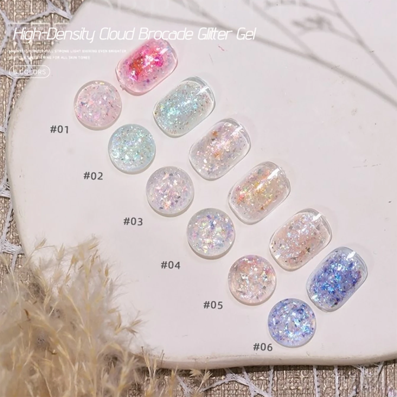 MIANEL 10ML 2026 New Ice Clear High-density Sequin Nail Polish Super Shiny and Brightening Trending  Pink Green Blue Glitter