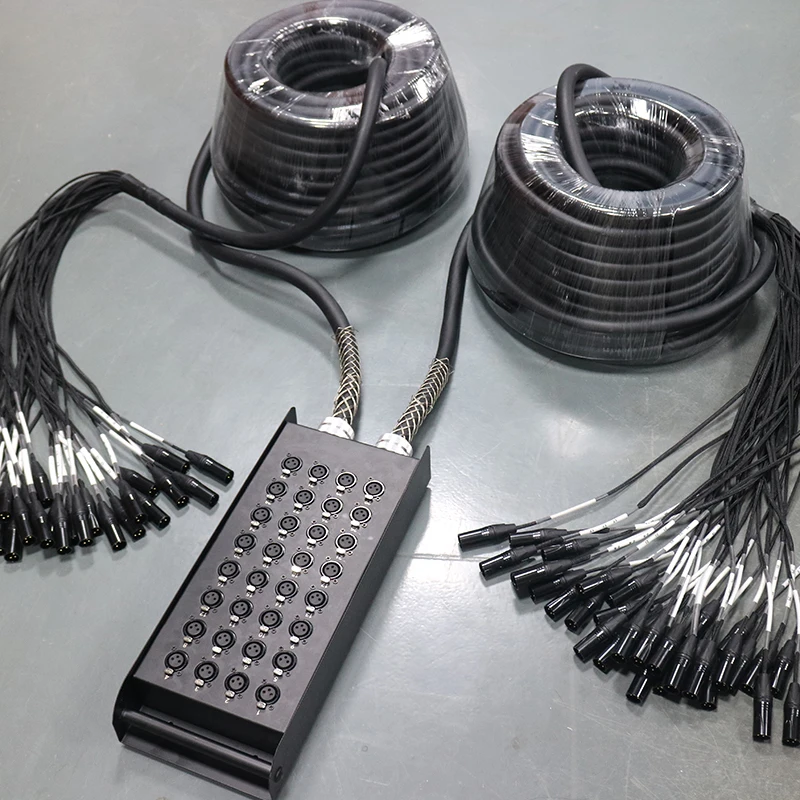 

Professional Audio 32 Channels XLR Stage Box Snake Cable Speaker Bare Copper Microphone Cable 10meter
