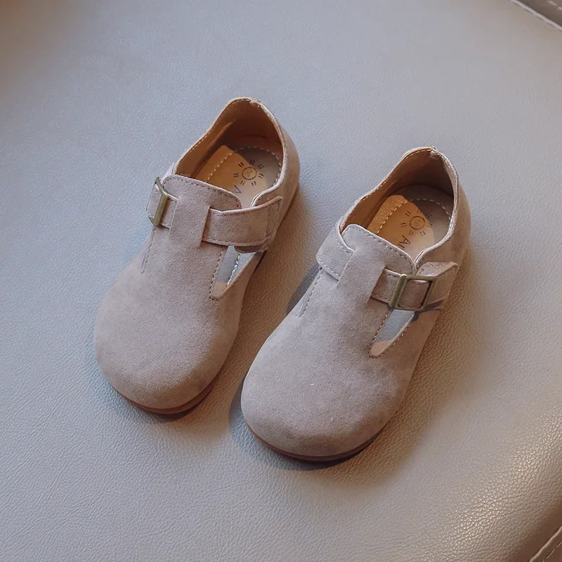 Zapatos de cuero de suela suave para niñas, zapatos informales para niños pequeños, zapatos escolares de diseñador para niñas