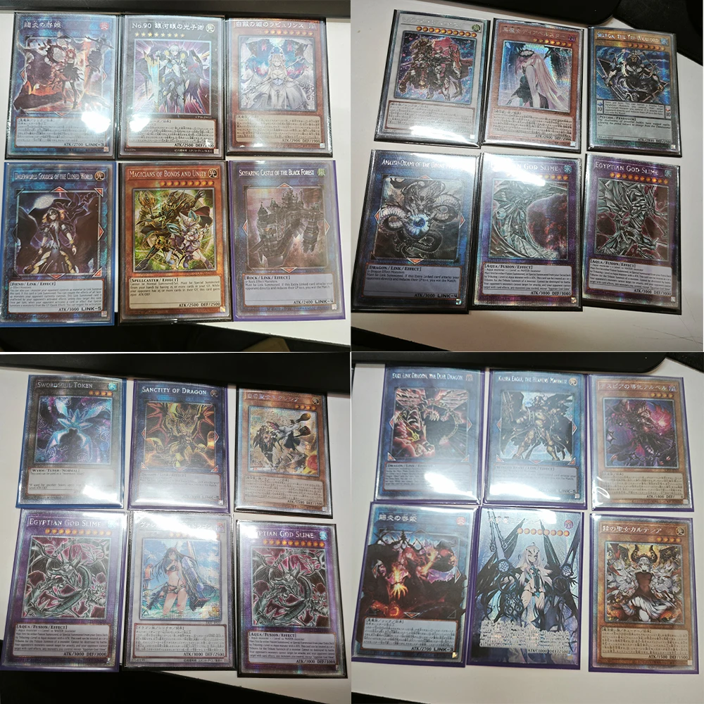 يو غي أوه لتقوم بها بنفسك فتاة ساحرة داكنة عيون زرقاء تنين أبيض مسلة عاصفة عشوائية يو غي أوه بطاقة نسيج قابلة للجمع رقائق الشاش