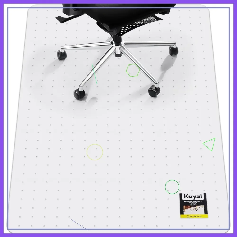 

Clear Heavy Duty Chair Mat for Carpet, 32x48 Under Desk Protector, Easy Movement and Ship Flat