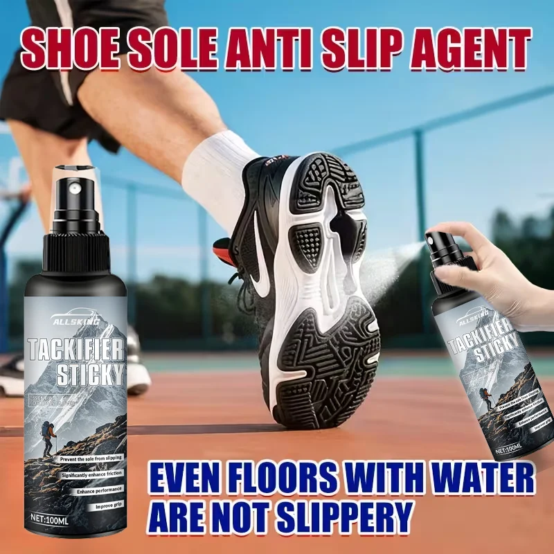 Spray antideslizante para zapatos, niebla antideslizante de 100 ml para zapatillas de deporte, zapatos de fútbol, golf, tenis y voleibol para mejorar la tracción