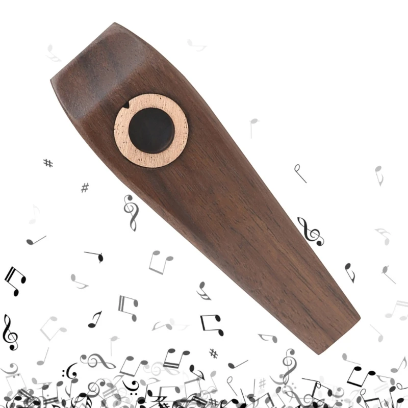 Professional Wooden Kazoos Flutes Diaphragm Mouth Kazoos Wooden Pallets Kazoo Companion For Guitar And Other Instrument