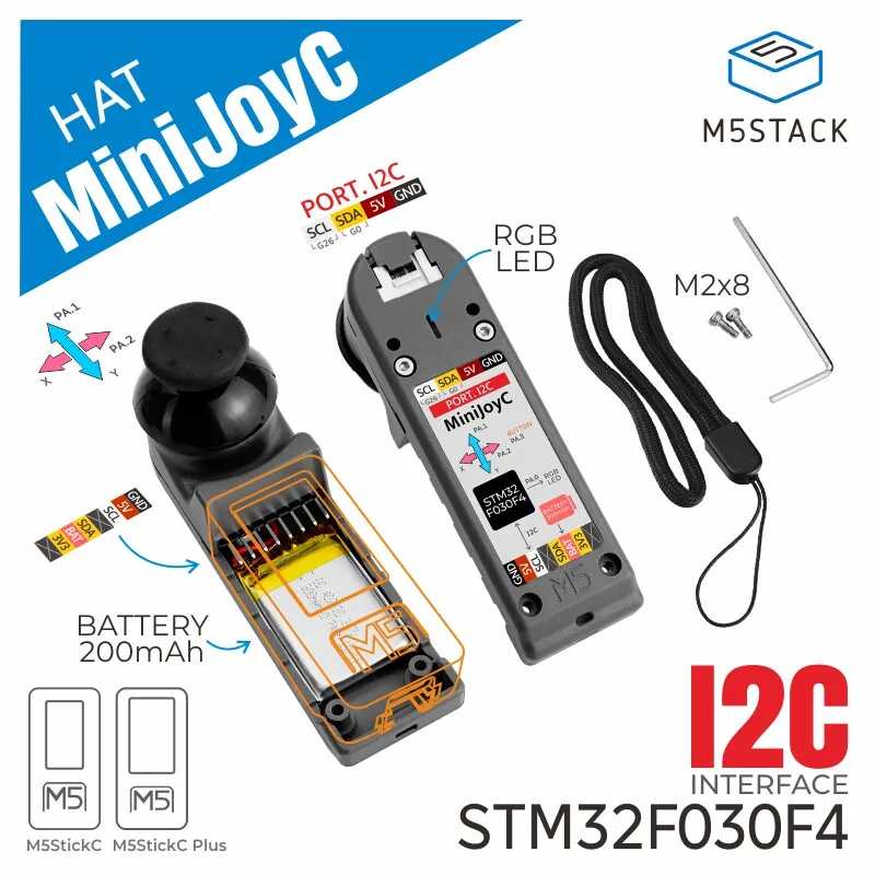 Official M5Stack Mini JoyC HAT Controller Expansion Base for Drone Remote Sensor