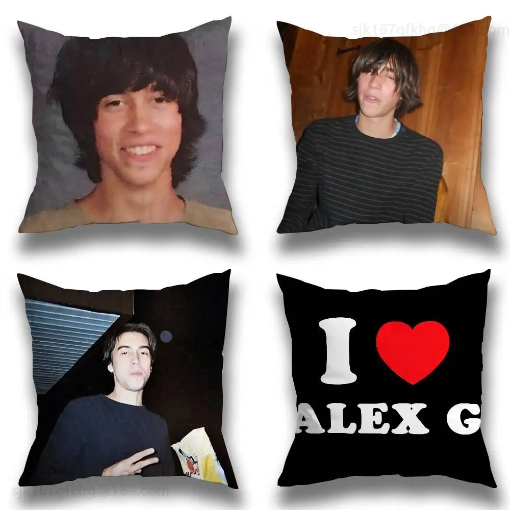

Alex G Album Pillow Case Square Double-Sided Printing Short Plush Sofa Cushion Cover Bedroom Bedside Pillow