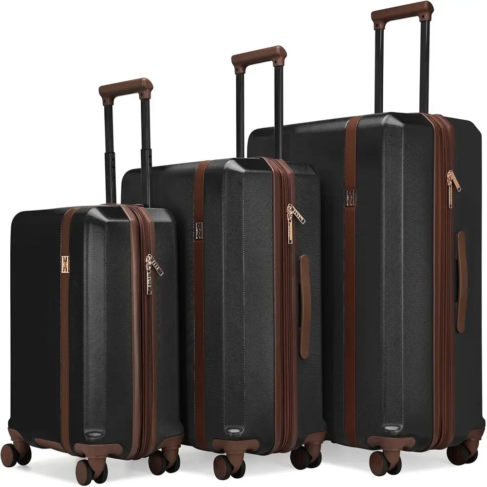 

Ретро-набор из 3-х расширяемых чемоданов на колесиках