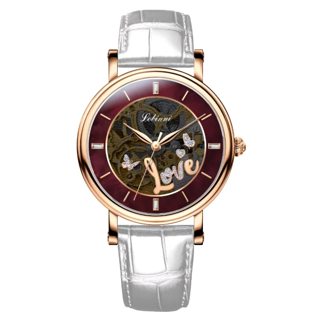 LOBINNI Women Automatic Watch 34mm Ladies Mechanical Wristwatch Waterproof Sapphire Mirror Luminous Miyota Mov