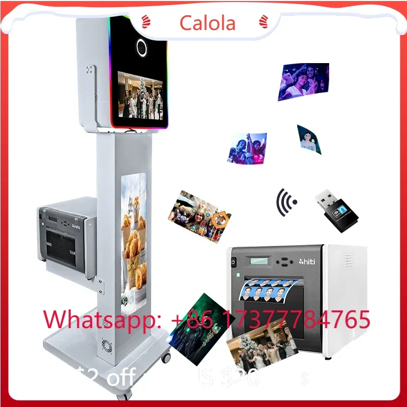 Portable Lcd Screen Dslr Photo Booth Kiosk Metal Dslr    Photo Booth Shell with Touch Screen