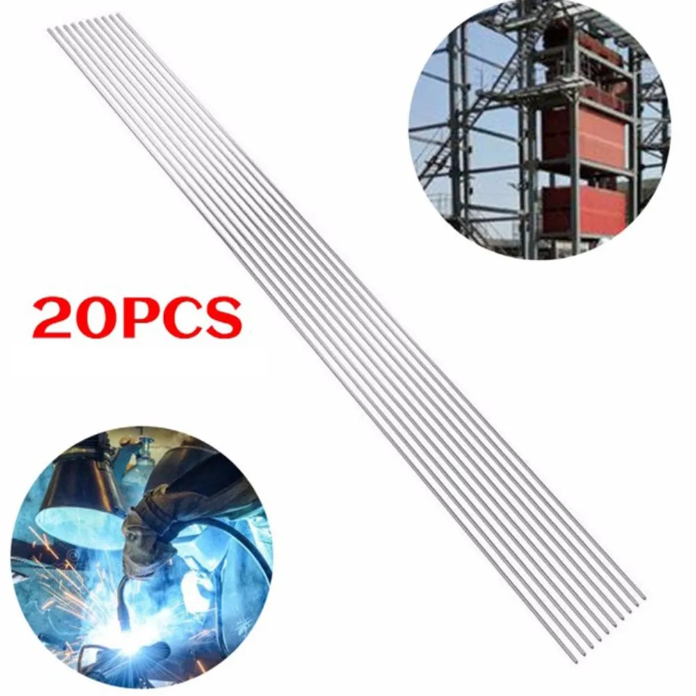 Varillas de soldadura de acero inoxidable, 1,6mm, 20 piezas, 330mm de largo, accesorios ER316L para soldadura de tuberías, metalurgia Industrial, nuevo
