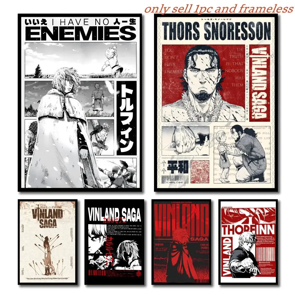 War Comic V-Vinland Saga Poster Gift with prints Home bedroom living room decoration promotion and display