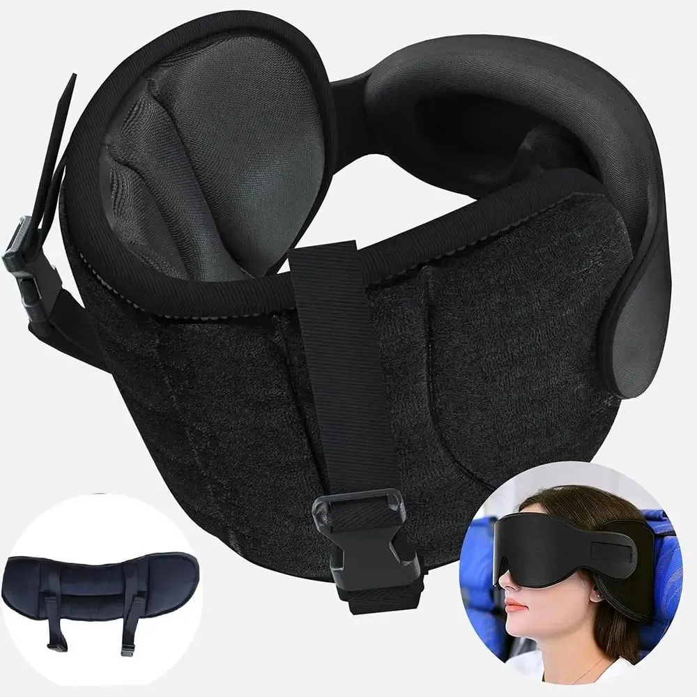 Almofada de Viagem 3D Contornada 100% Opaca Zero Eye 2026 Acessórios de Viagem Macios e Ajustáveis para Avião