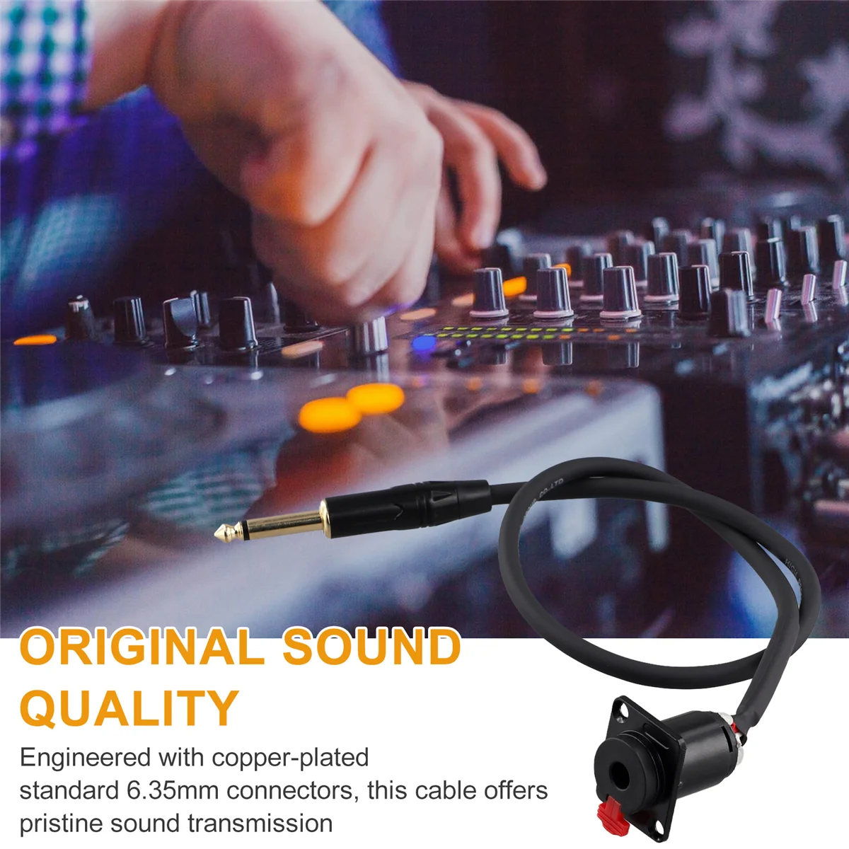 6.35 مللي متر أنثى لوحة جبل إلى 6.35 مللي متر ذكر موصل كابل 6.35 مللي متر أنثى المقبس إلى 6.35 مللي متر ذكر سماعة تمديد كابل