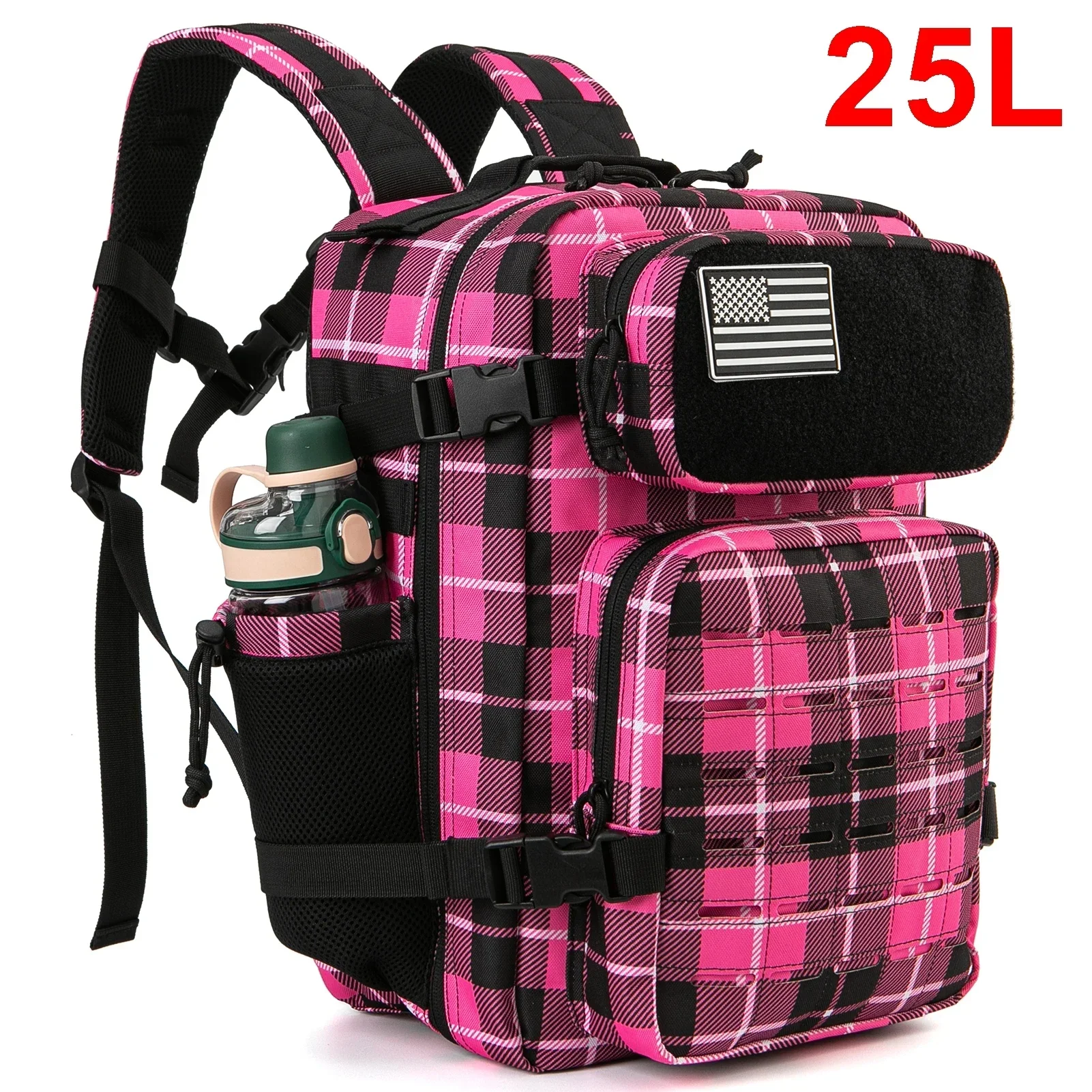 ReFire Gear 25L Taktischer Rucksack Outdoor-Tasche Fitness-Rucksack MOLLE-Rucksack Damen/Herren Wandern Überlebensrucksack Herren Dual-Getränkehalter 10