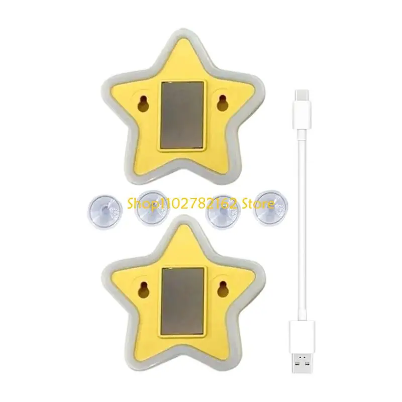 547B Solar Powered 7 Color Changing Car Window Decoration Light PVC Material Easy Install