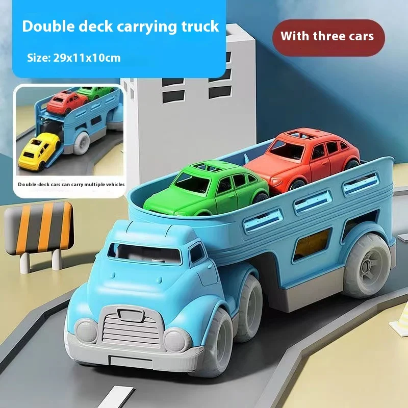 Puzzle toys oversized children's models engineering  trucks sanitation vehicles  education inertia resistant toys, gifts