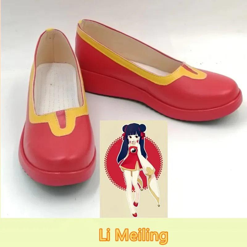 

Cardcaptor Sakura Li Meiling Cosplay Comic Costume Shoes Anime Carnival Party Halloween Shoes Faux Leather Shoes