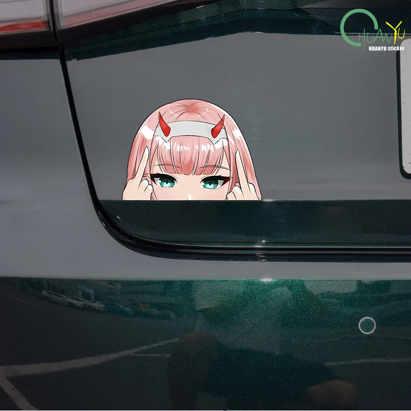 Kasi Car Sticker Personalized Cartoon Japanese Cute Girl Animation anime Auto Body Motorcycle Bumper Reflective Decal view 4